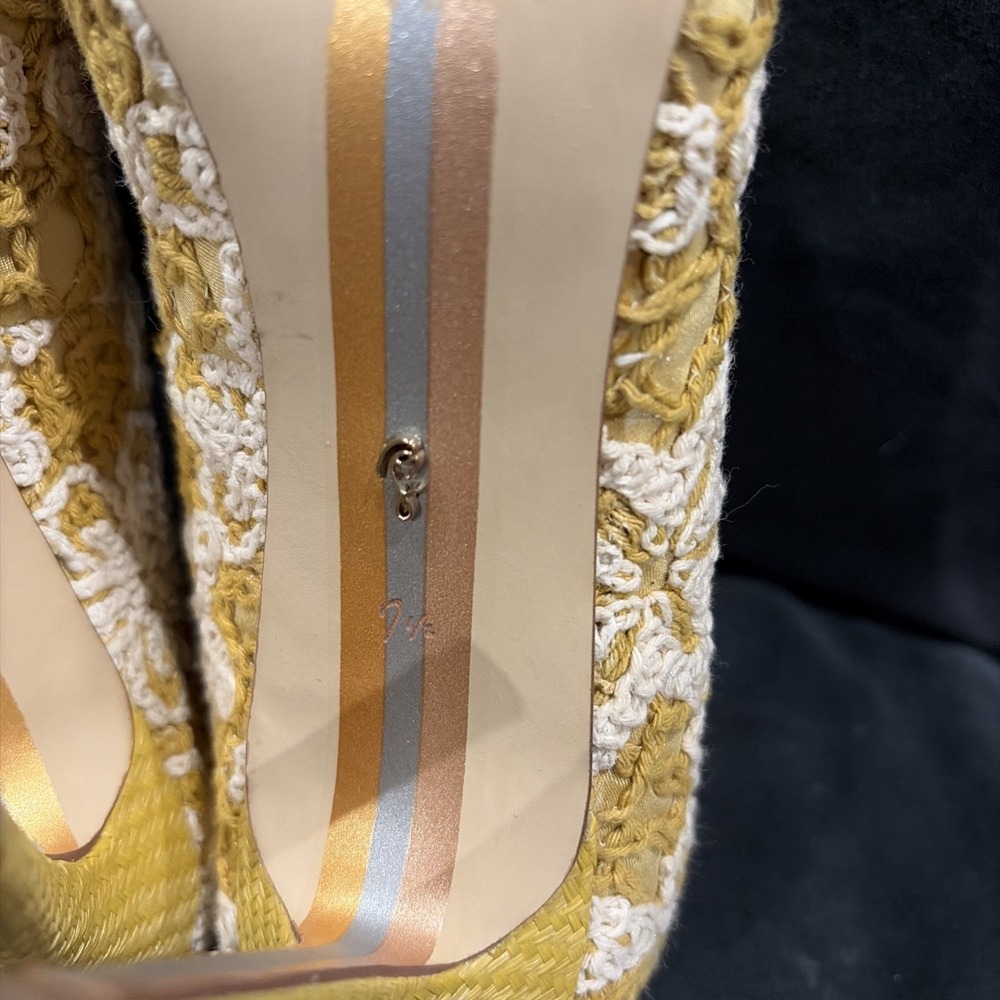 Sam Edelman Hazel Crocheted Stiletto Pumps Desert Sun Ivory 7.5 - Picture 9 of 12